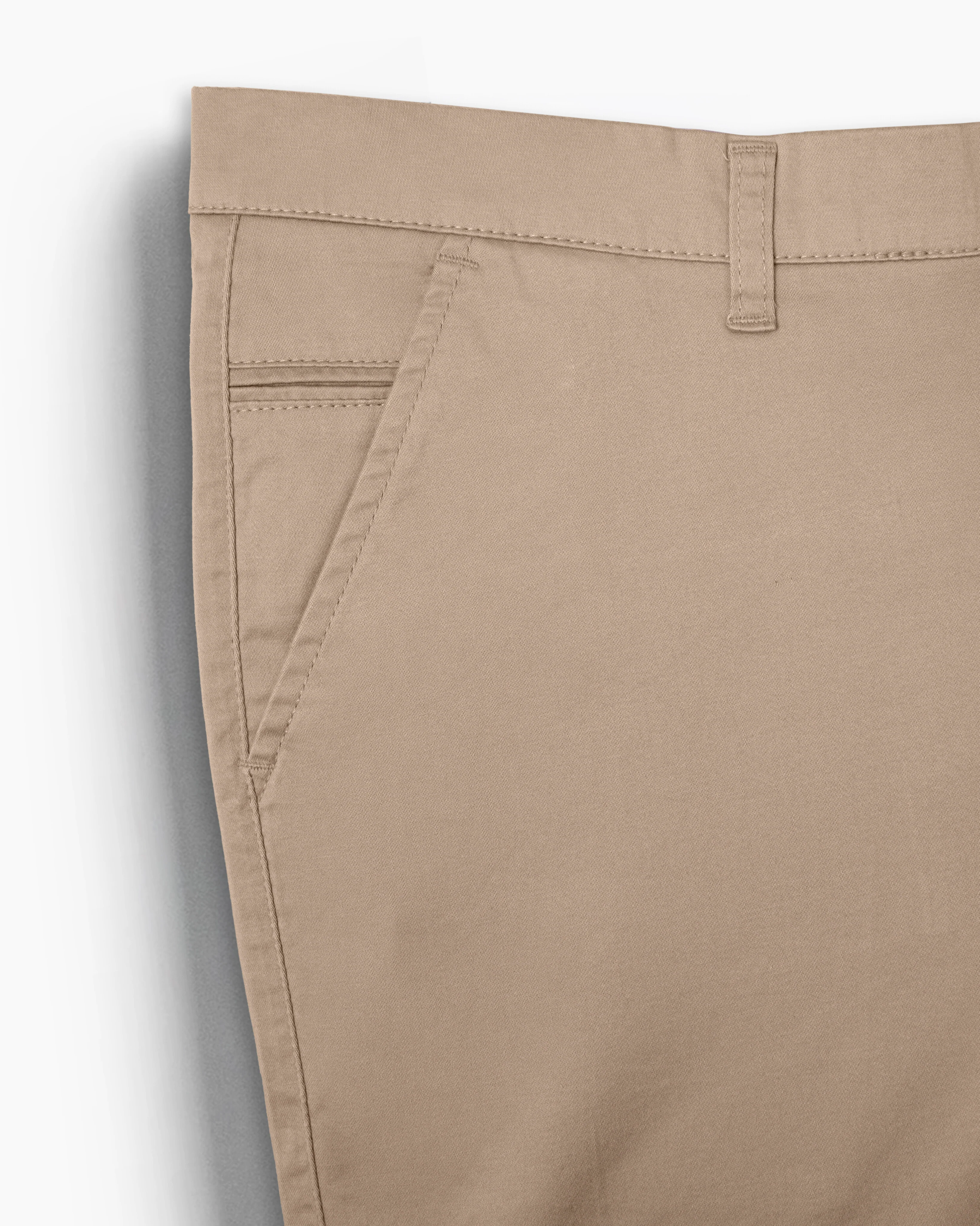 Cotton Casual Pants Beige - S - Image 3