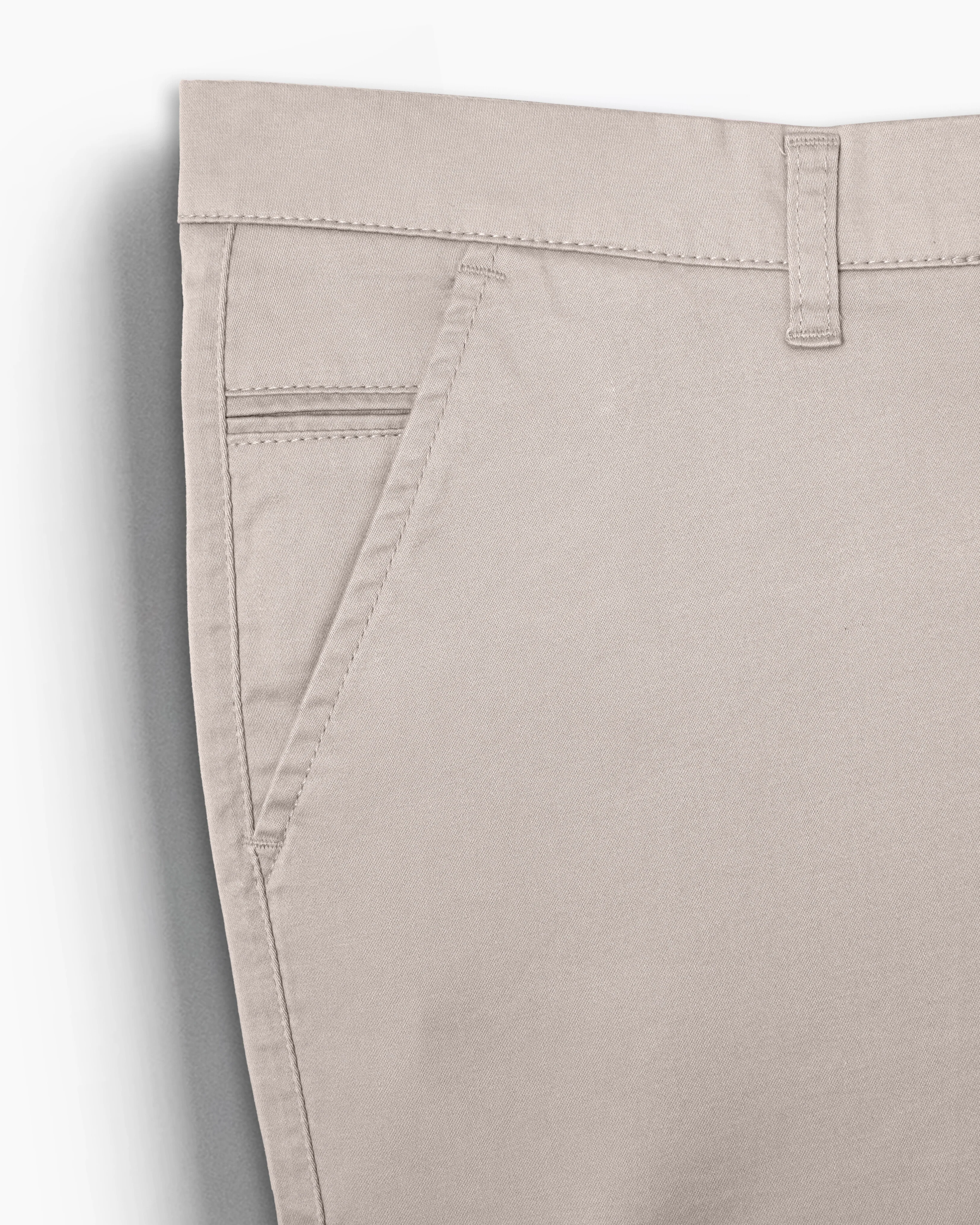 Cotton Casual Pants Light Cream - S - Image 3