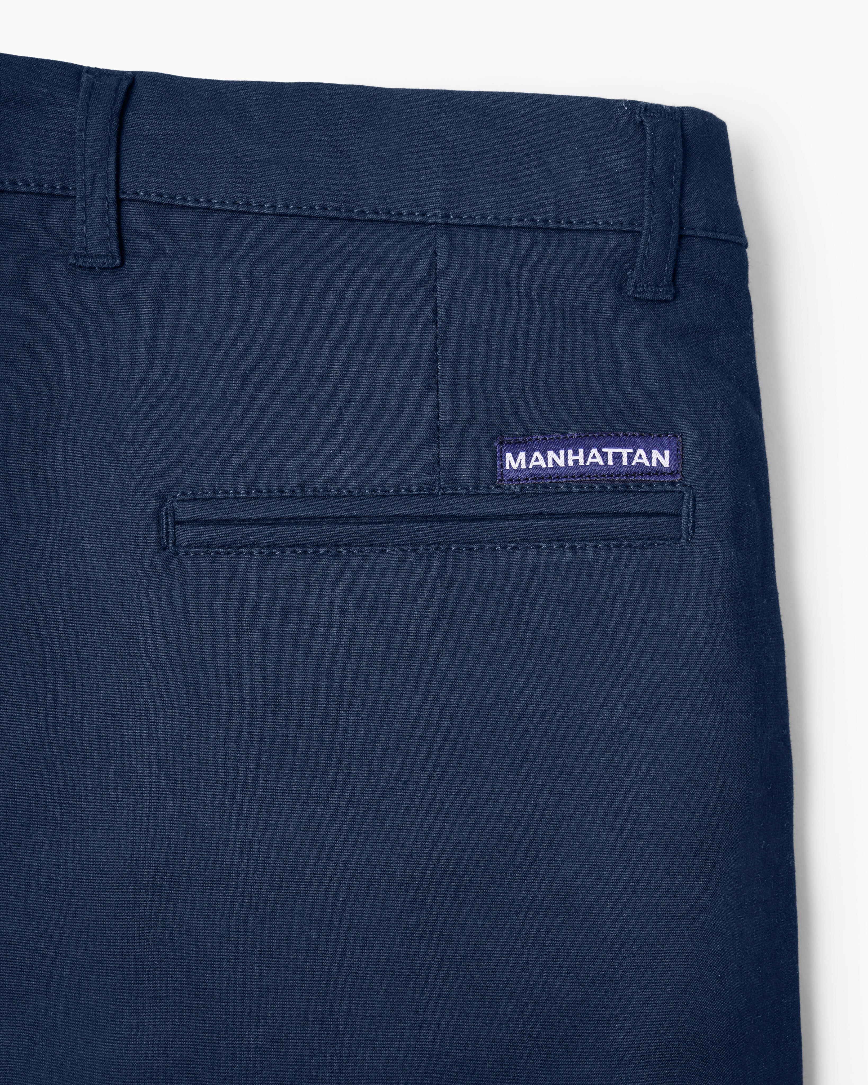 Cotton Casual Pants Navy - T - Image 4