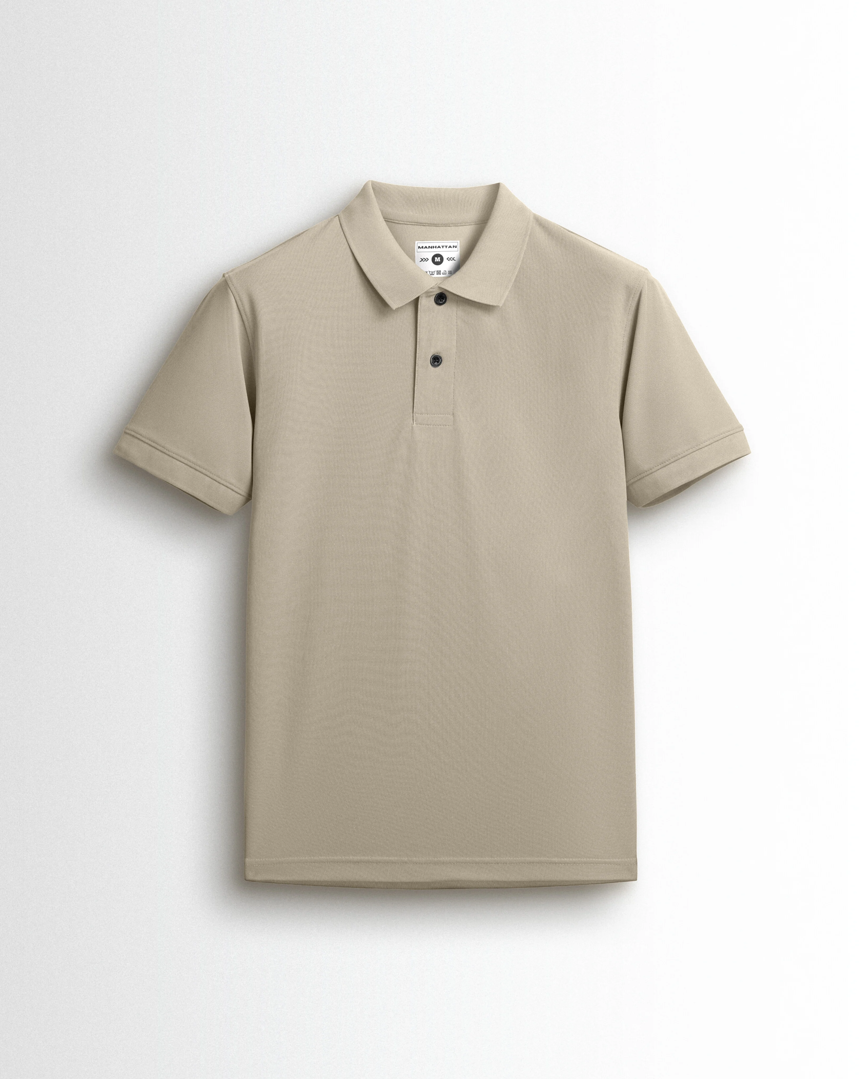 Sports Dry Fit Beige Polo T Shirts (Micro Polyester)
