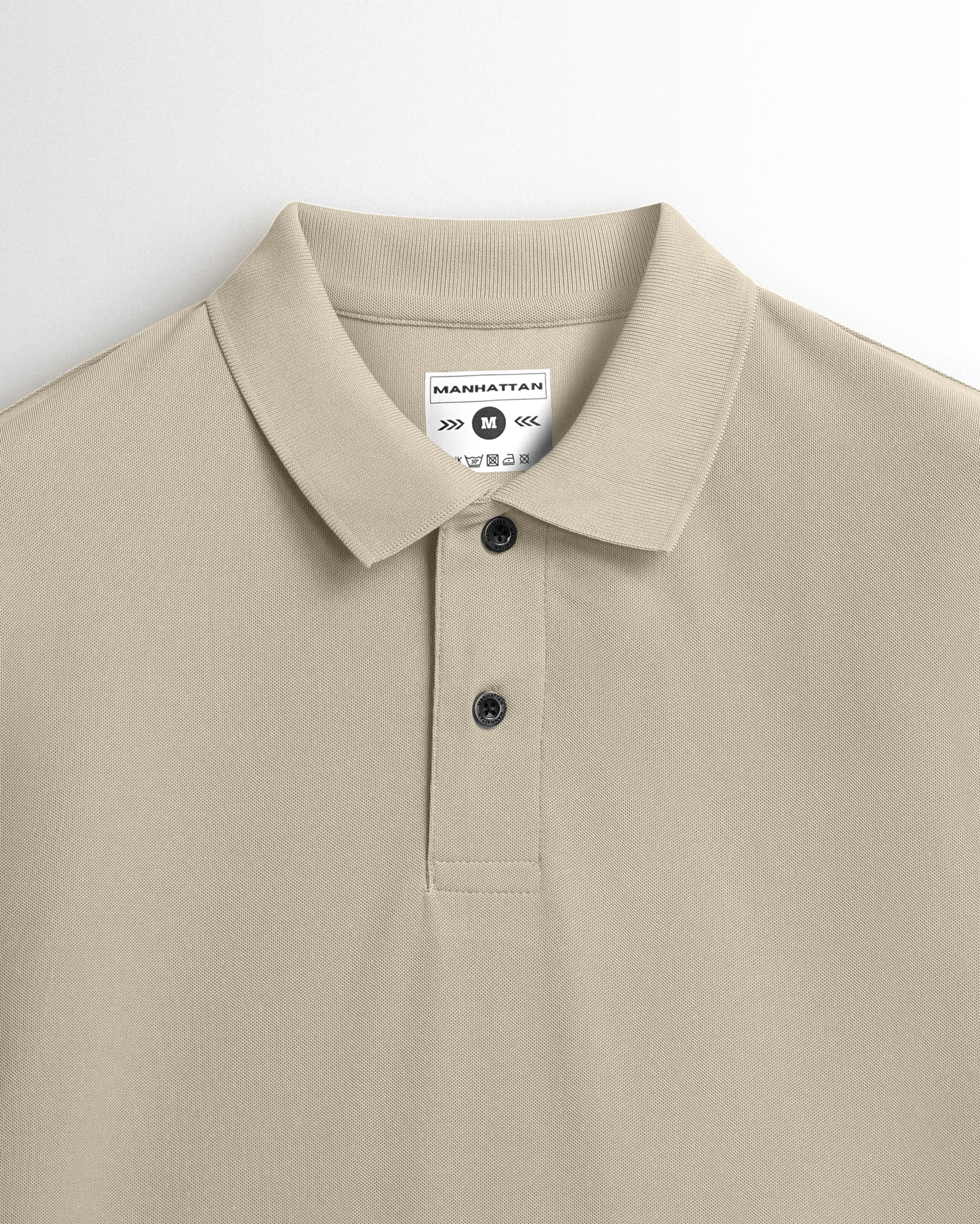 Sports Dry Fit Beige Polo T Shirts (Micro Polyester) - Image 2