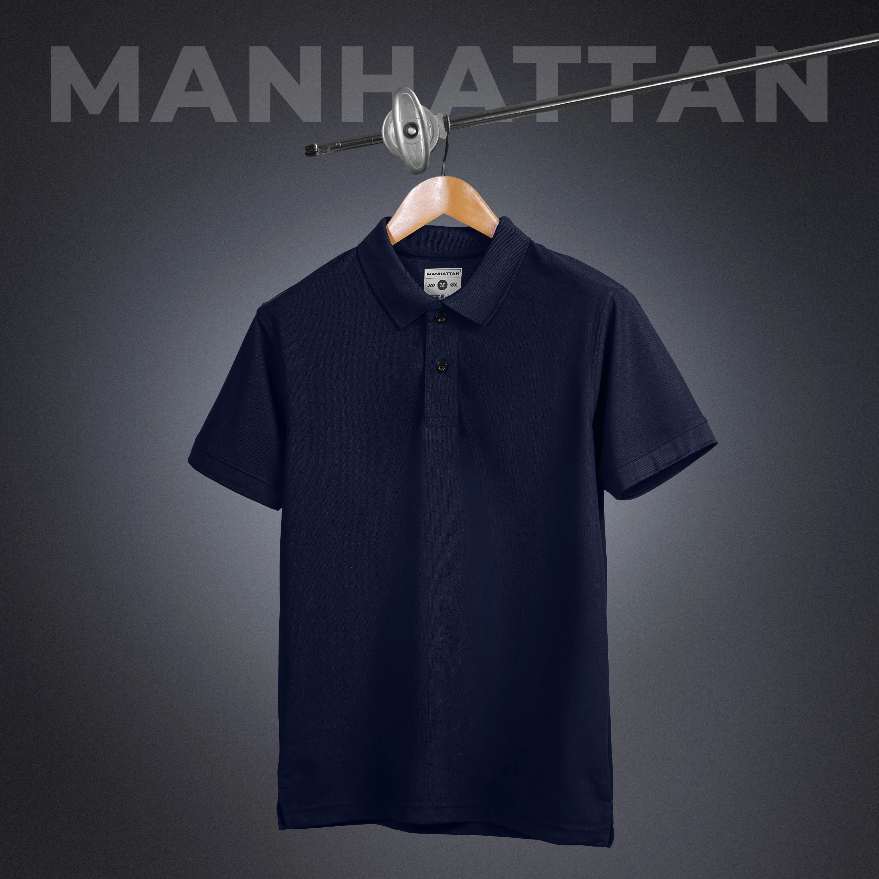 Sports Dry Fit Navy Polo T Shirts (Micro Polyester) - Image 3