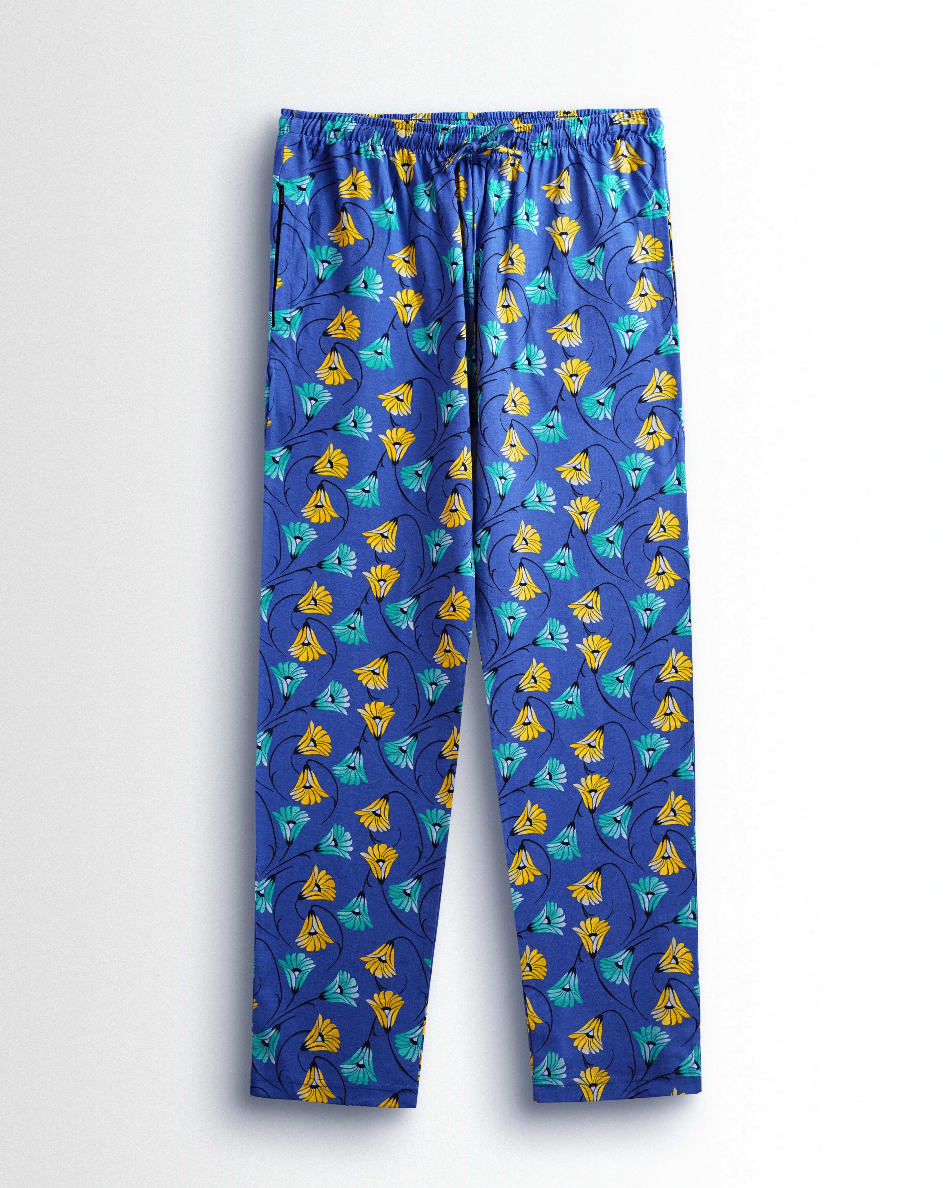 Women's Co ord set Blue Yellow Flower - Image 3