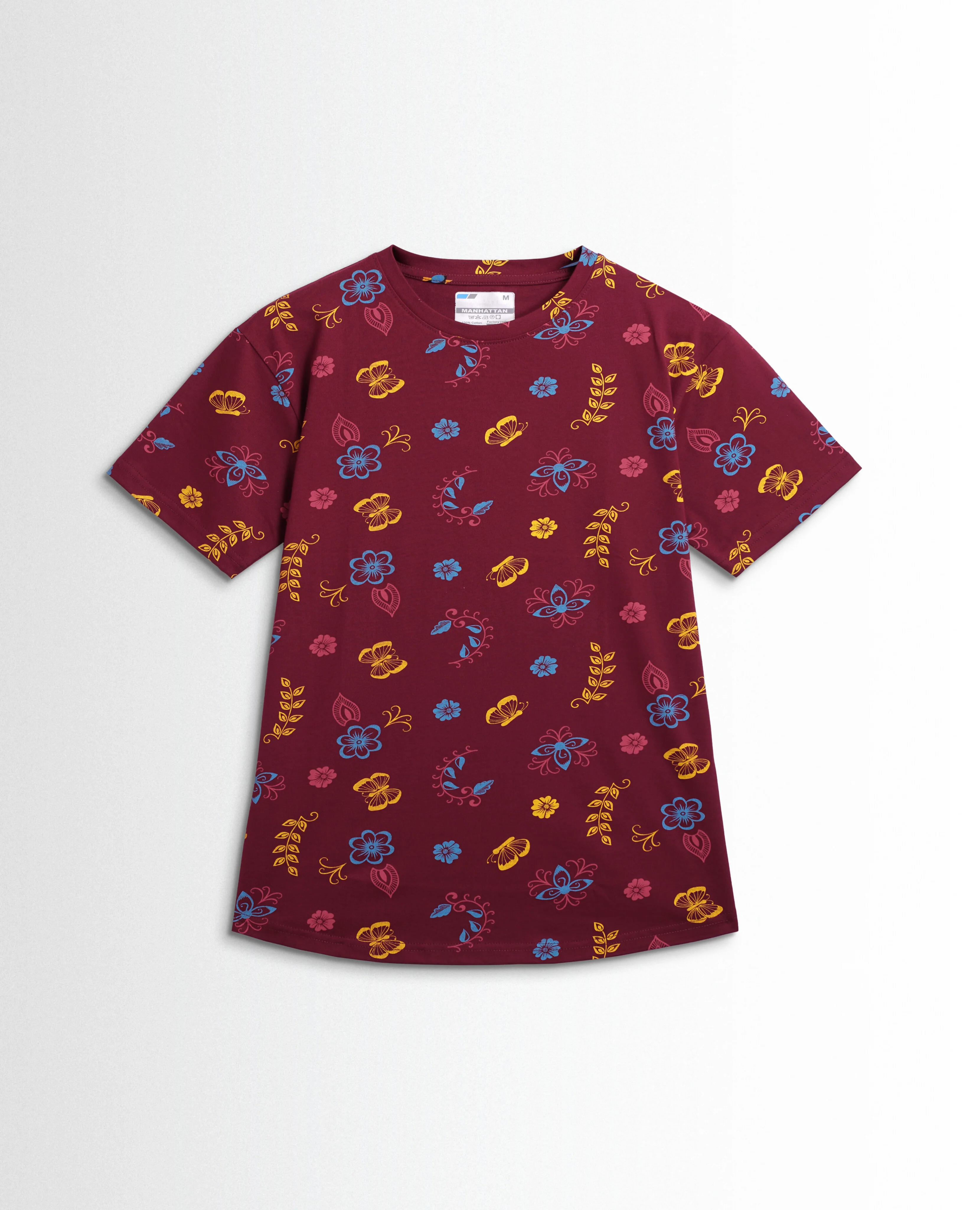 Women's Co ord set Maroon Flowers - Image 2