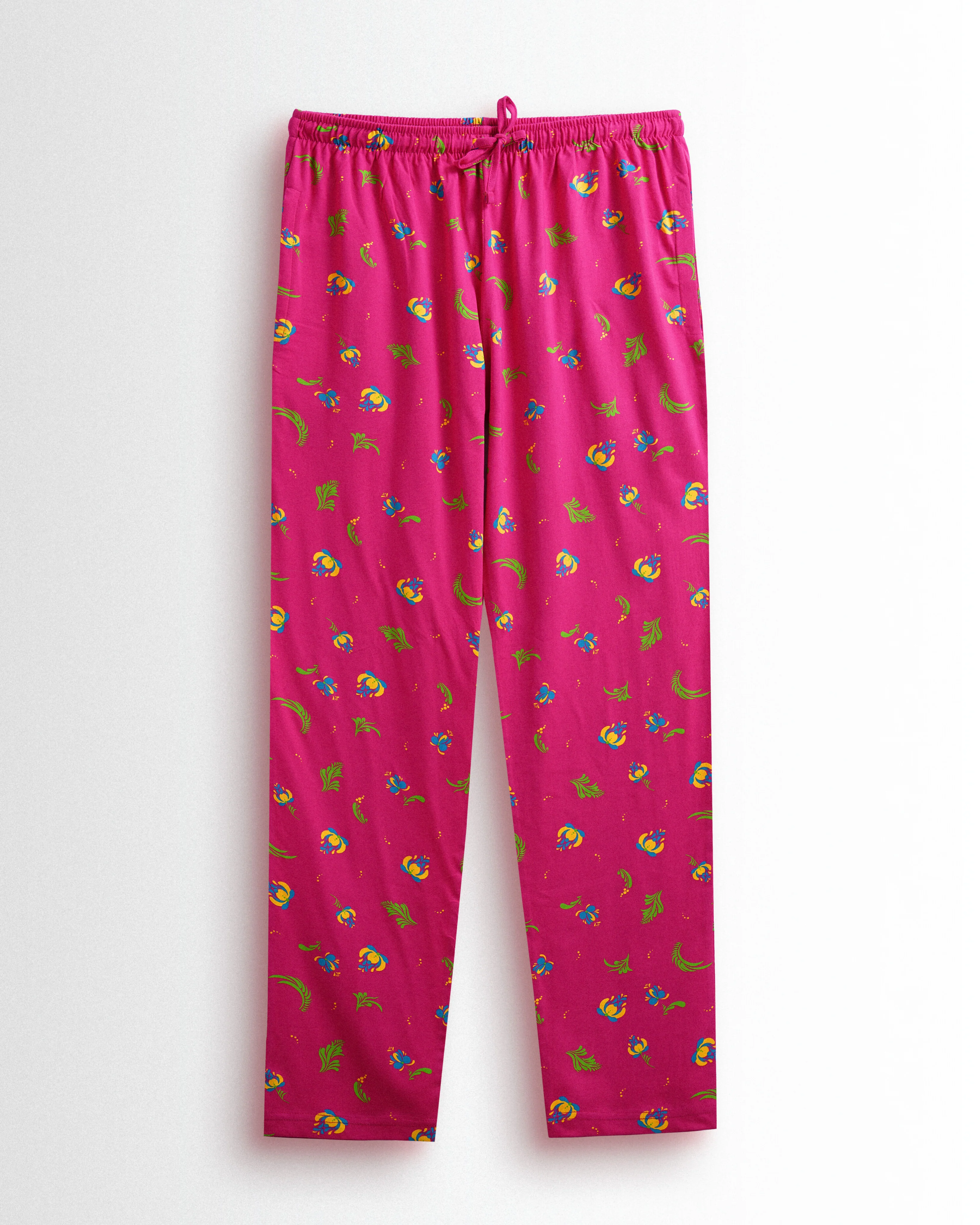 Women's Co ord set Pink Yellow Flower - Image 3